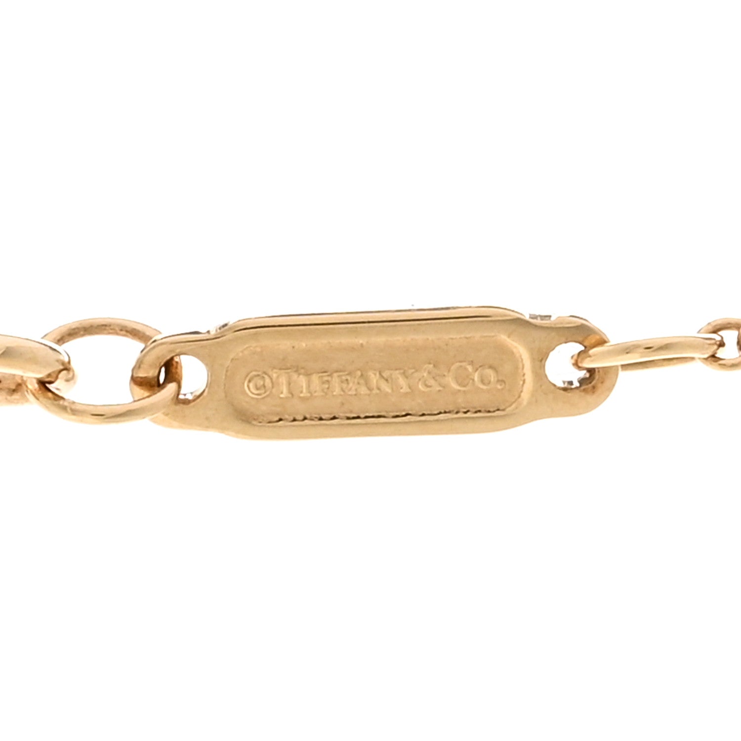 Tiffany 18K Yellow Gold Diamond Mini T Smile Pendant Necklace 4 of 5