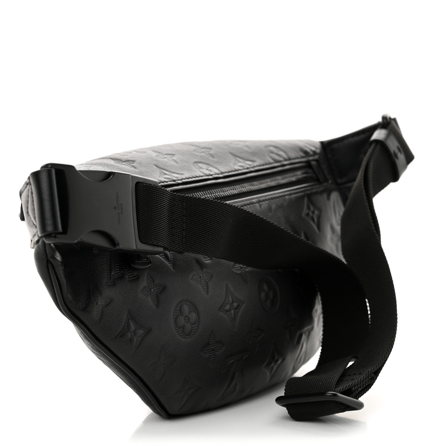 Louis Vuitton Calfskin Monogram Shadow Discovery Bumbag Black 3 of 9