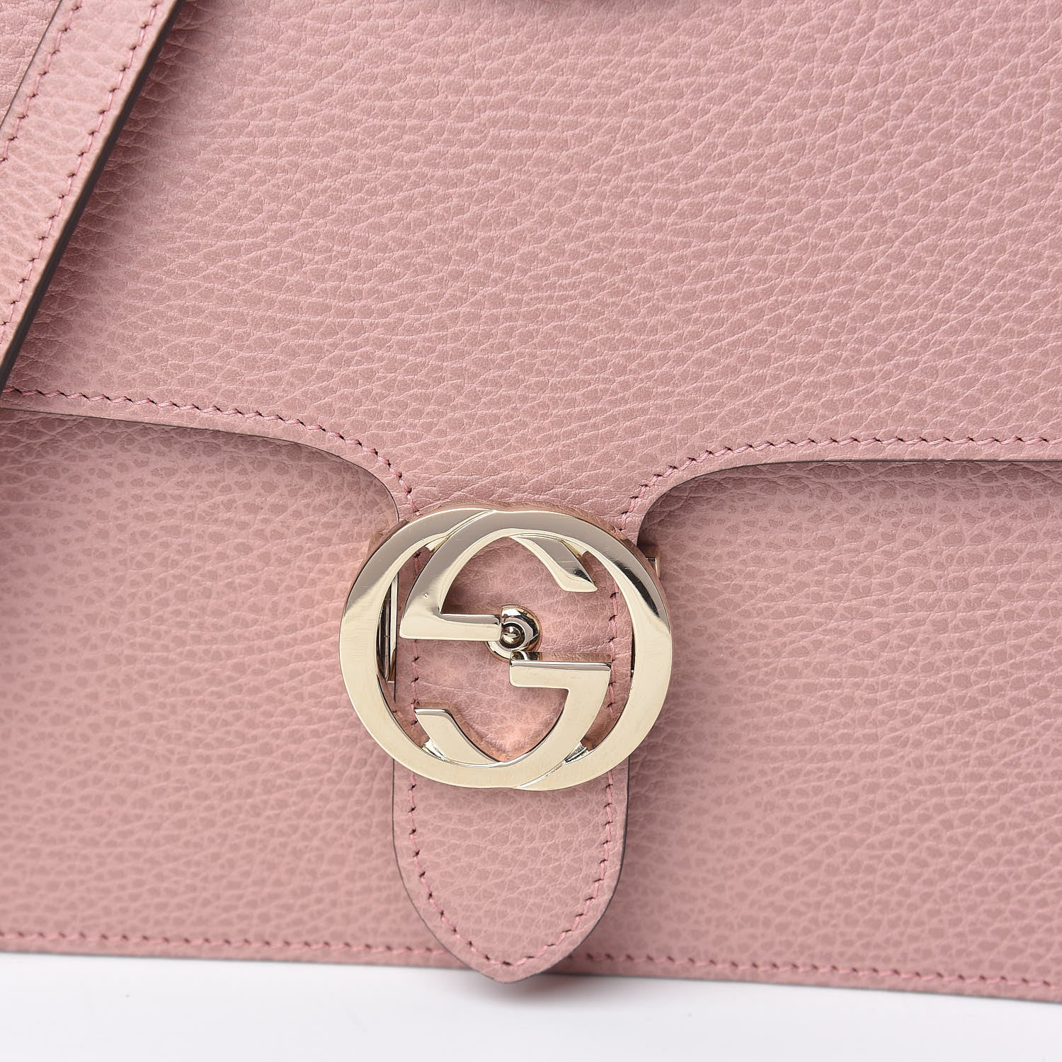 Gucci Dollar Calfskin Interlocking G Shoulder Bag Soft Pink 8 of 10