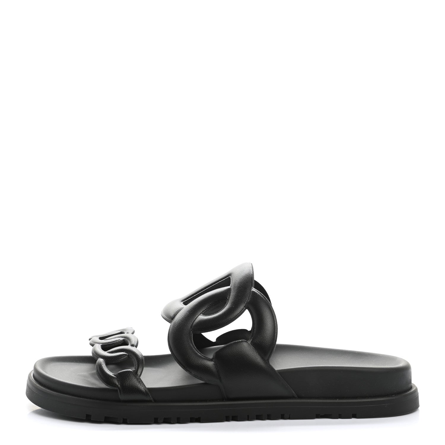 Hermes Nappa Extra Sandals 36 Black 1 of 10