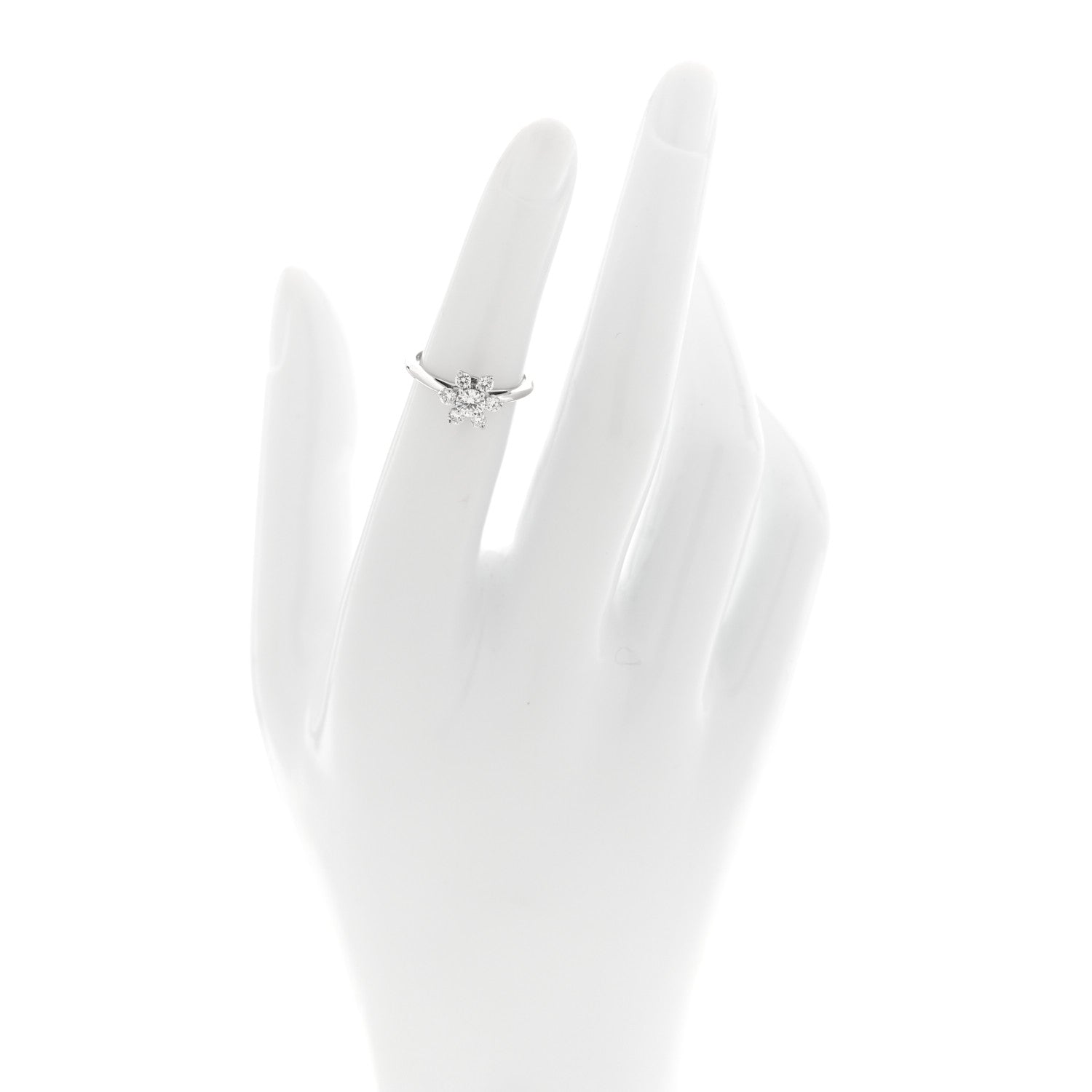 Tiffany Platinum Diamond Flower Ring 47 4 2 of 4