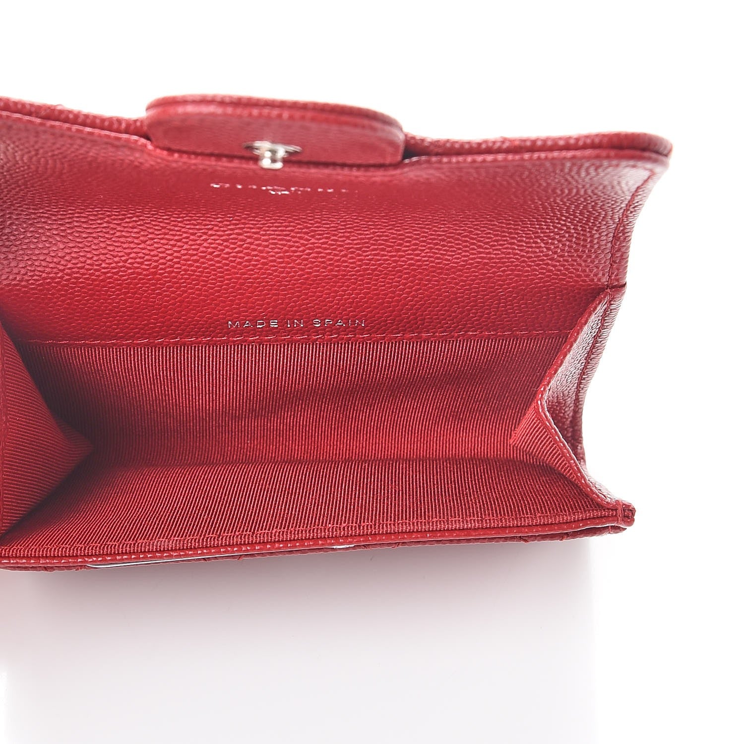 Chanel Caviar Quilted Flap Card Holder Dark Red 5 of 8