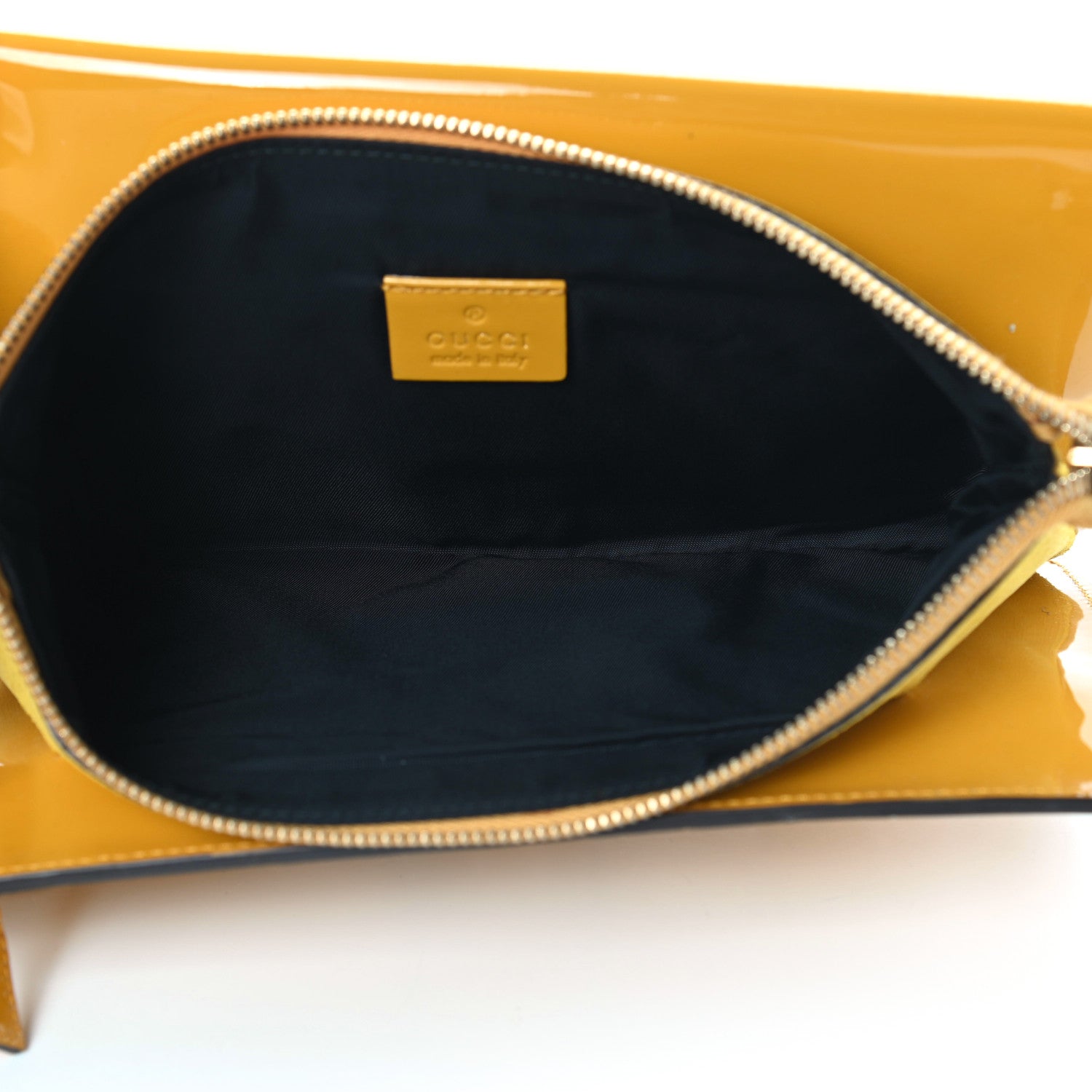 Gucci Patent Studded Wristlet Yellow 5 of 16