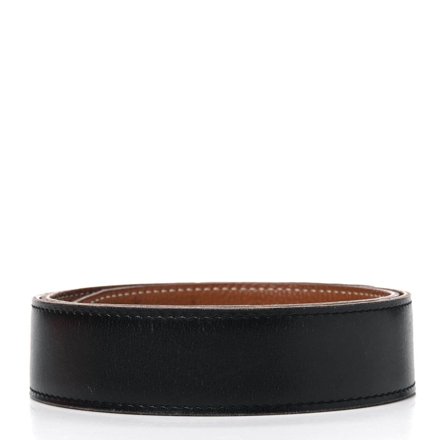 Hermes Box Togo 32mm Belt Strap 75 Black Gold 2 of 9