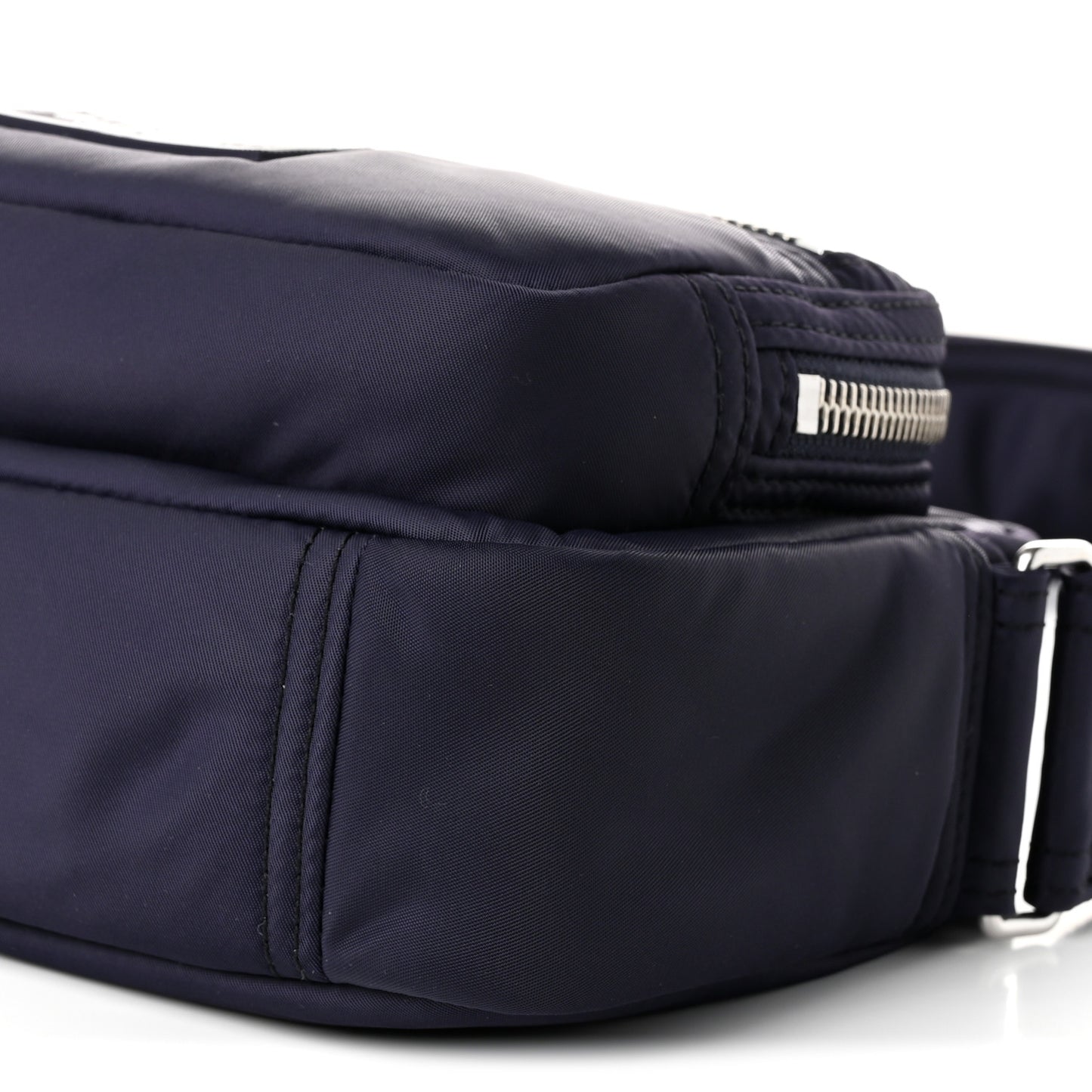 Nylon Warner Camera Crossbody Bag Navy