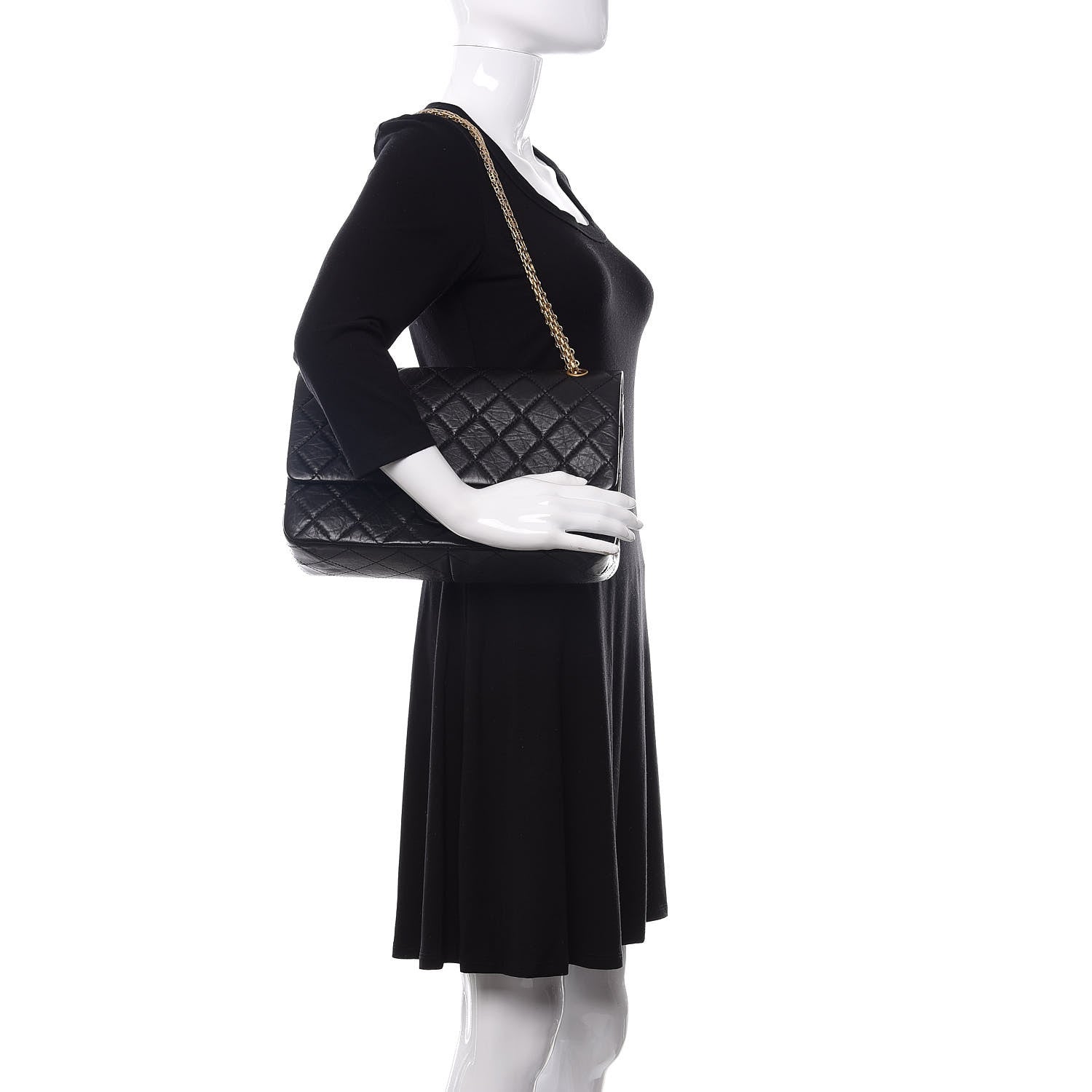 Chanel Aged Calfskin Quilted 2.55 Reissue 227 Flap Black 3 of 11
