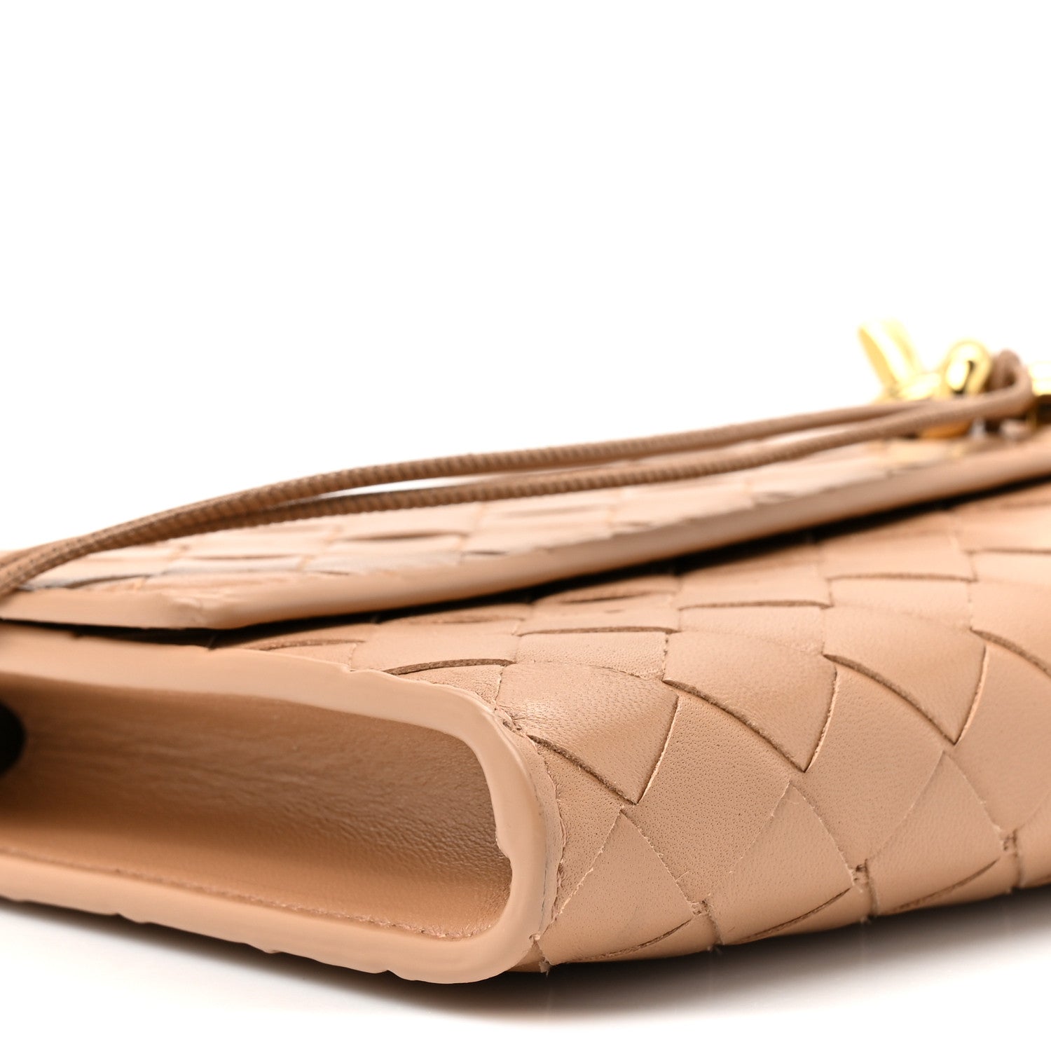 Bottega Veneta Nappa Intrecciato Long Andiamo Top Handle Clutch Pale Brown 8 of 10