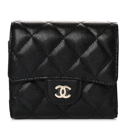 Chanel Caviar Quilted Small Flap Wallet Black 1 of 12