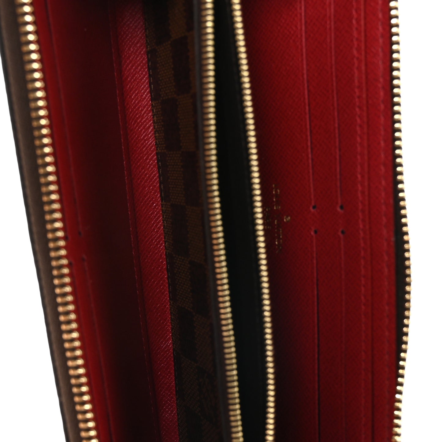 Damier Ebene Clemence Wallet Cherry