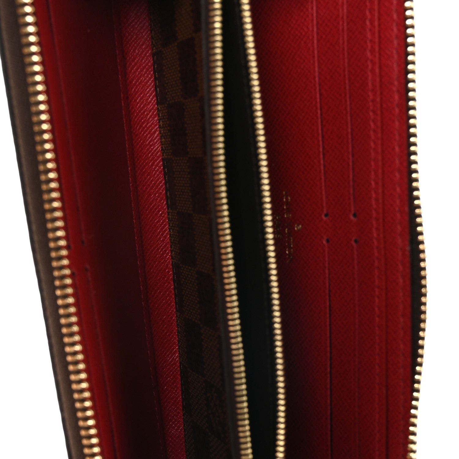 Louis Vuitton Damier Ebene Clemence Wallet Cherry 5 of 7