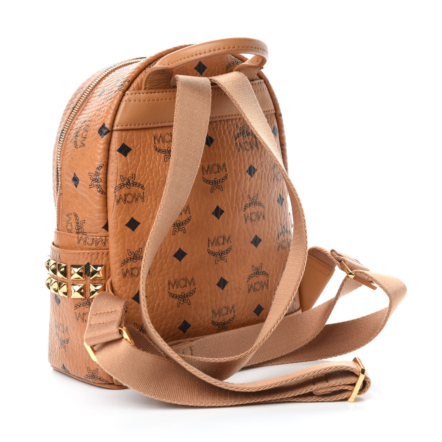 Visetos Side Stud Mini Stark Backpack Cognac