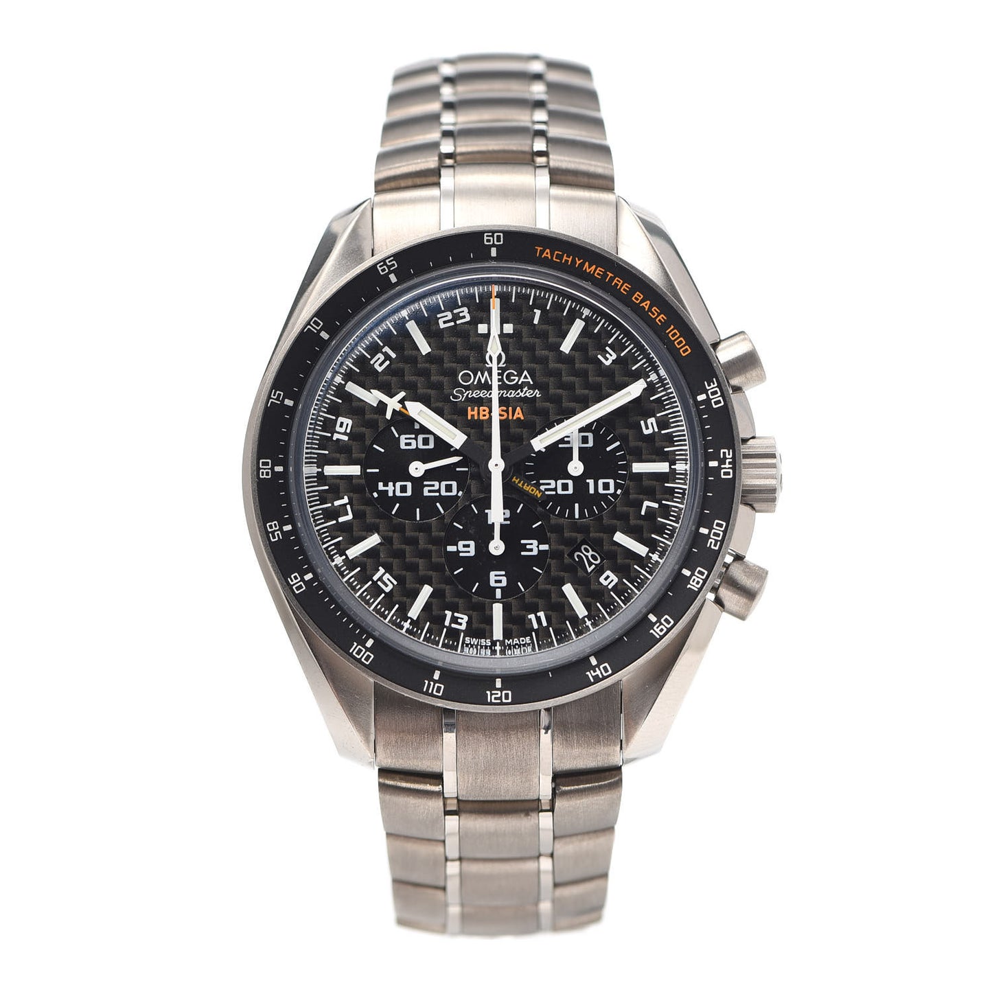 Titanium 44mm Speedmaster HB-SIA Co-Axial Chronometer GMT Automatic Watch Black 321.90.44.52.01.001