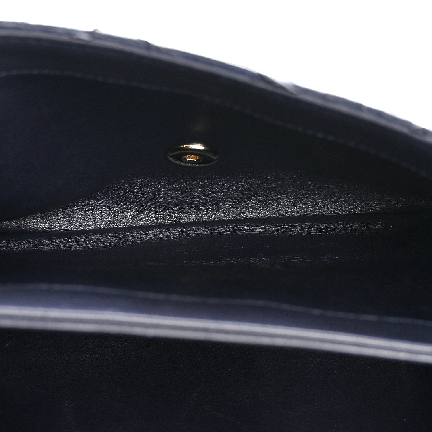 Chanel Snakeskin CC Unchained Clutch Navy 6 of 10