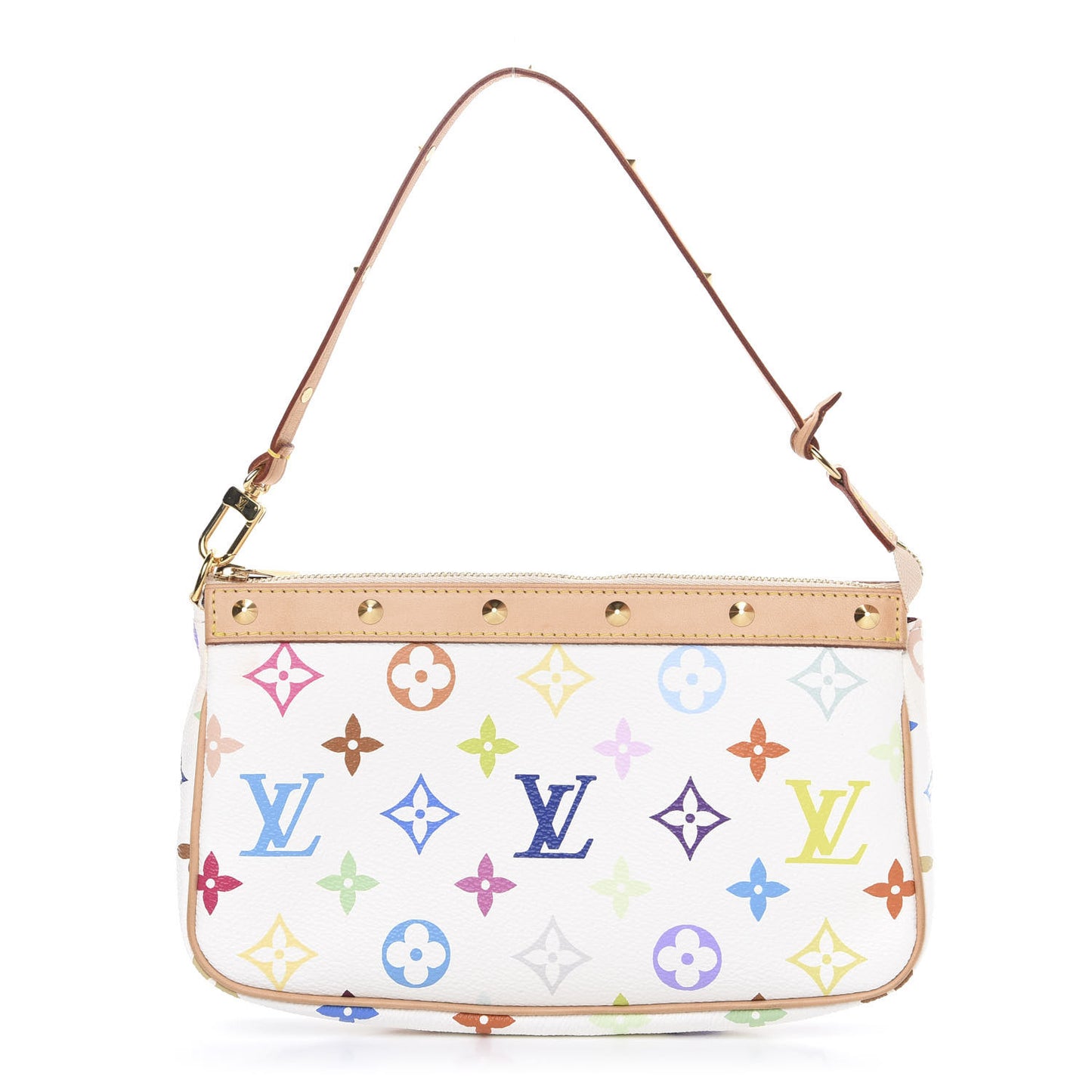 Monogram Multicolor Pochette Accessories White