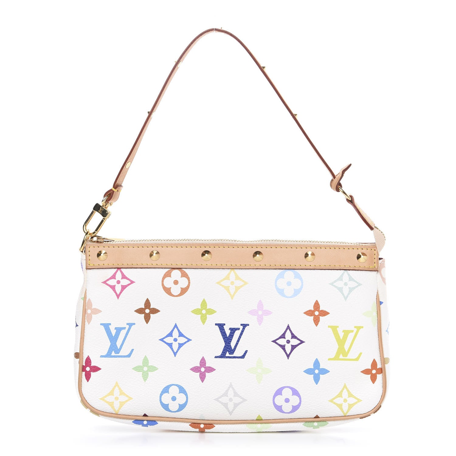 Louis Vuitton Monogram Multicolor Pochette Accessories White 1 of 10