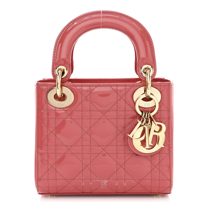 Christian Dior Patent Cannage Mini Lady Dior Pink 1 of 15