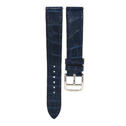 Hermes Matte Alligator 25mm Heure H Hour Watch Strap Bleu Marine 1 of 14