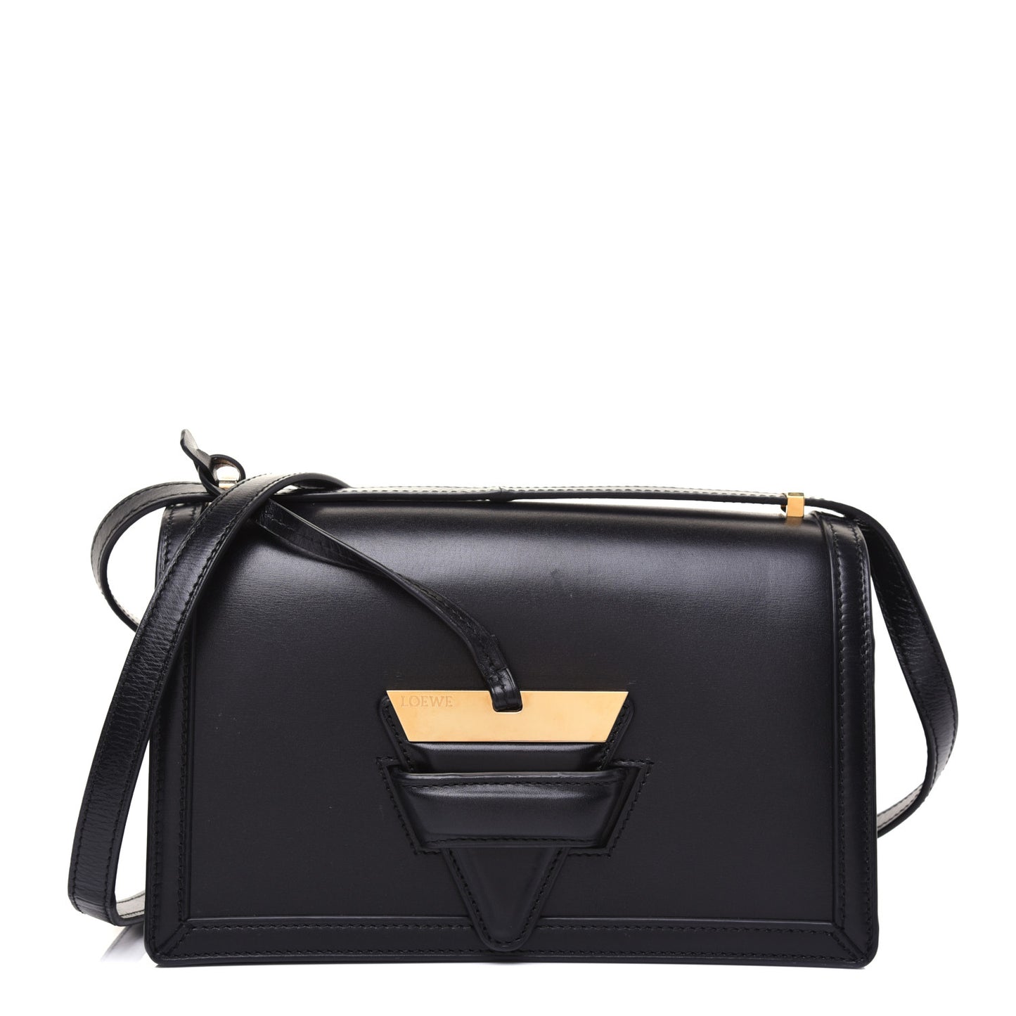 Calfskin Medium Barcelona Shoulder Bag Black