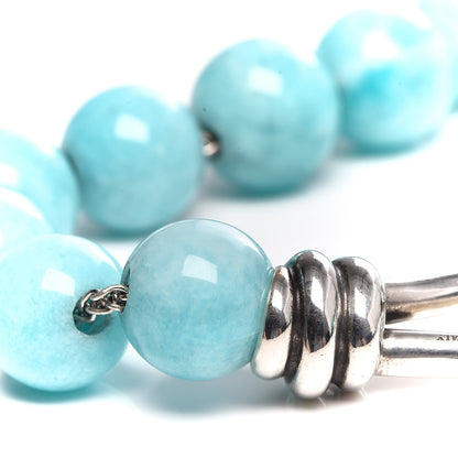 Tiffany Sterling Silver Amazonite Paloma Picasso Knot Bead Bracelet 6 of 7