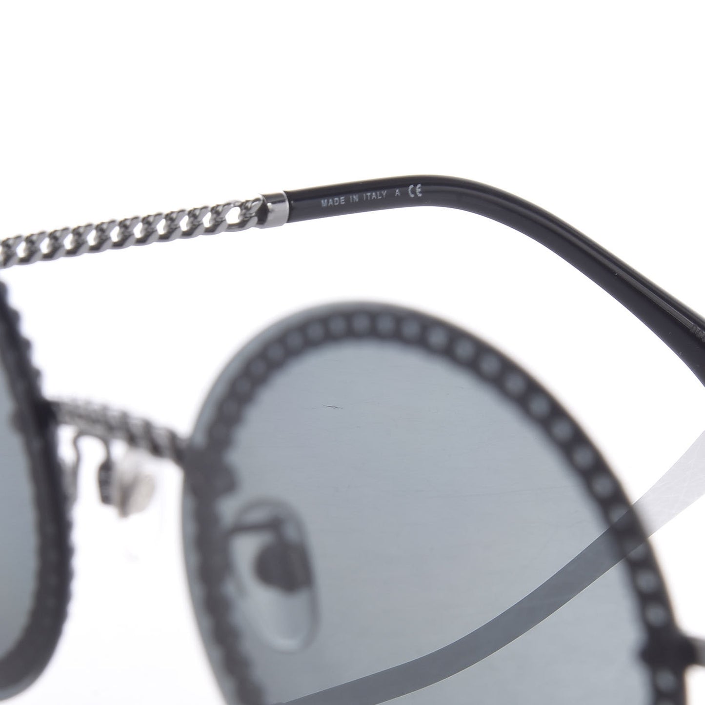 Round Chain Sunglasses 4245 Black