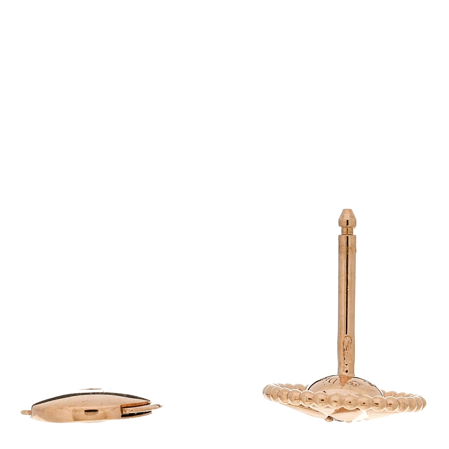 18K Rose Gold Diamond Small Rose Des Vents Single Earring