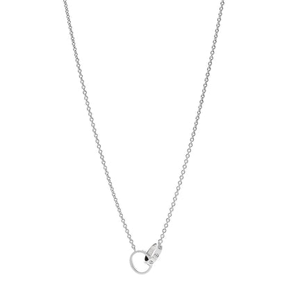 Cartier 18K White Gold Interlocking LOVE Necklace 1 of 5