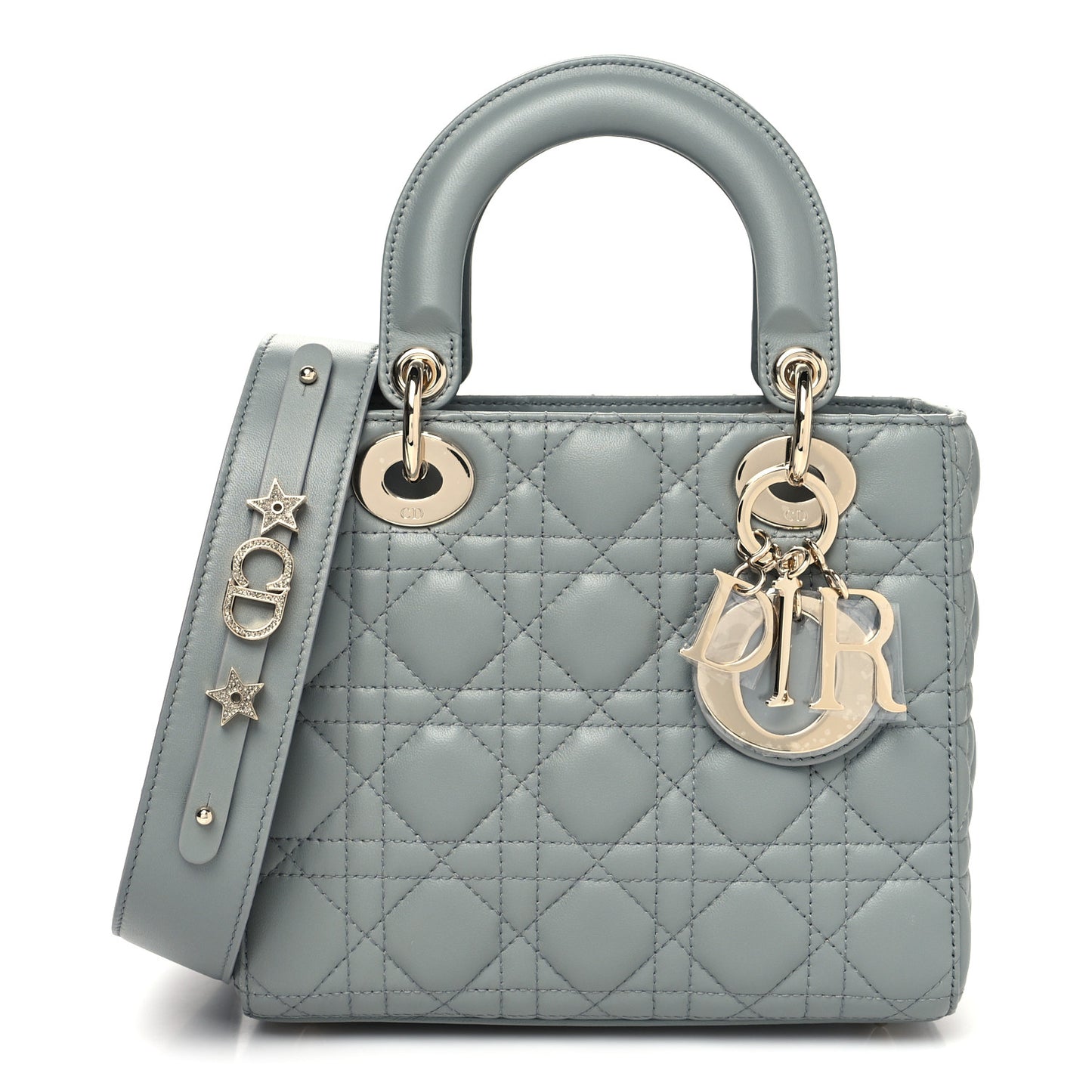 Lambskin Cannage Small My ABCDior Lady Dior Grey