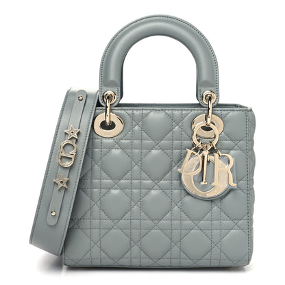 Christian Dior Lambskin Cannage Small My ABCDior Lady Dior Grey 1 of 9
