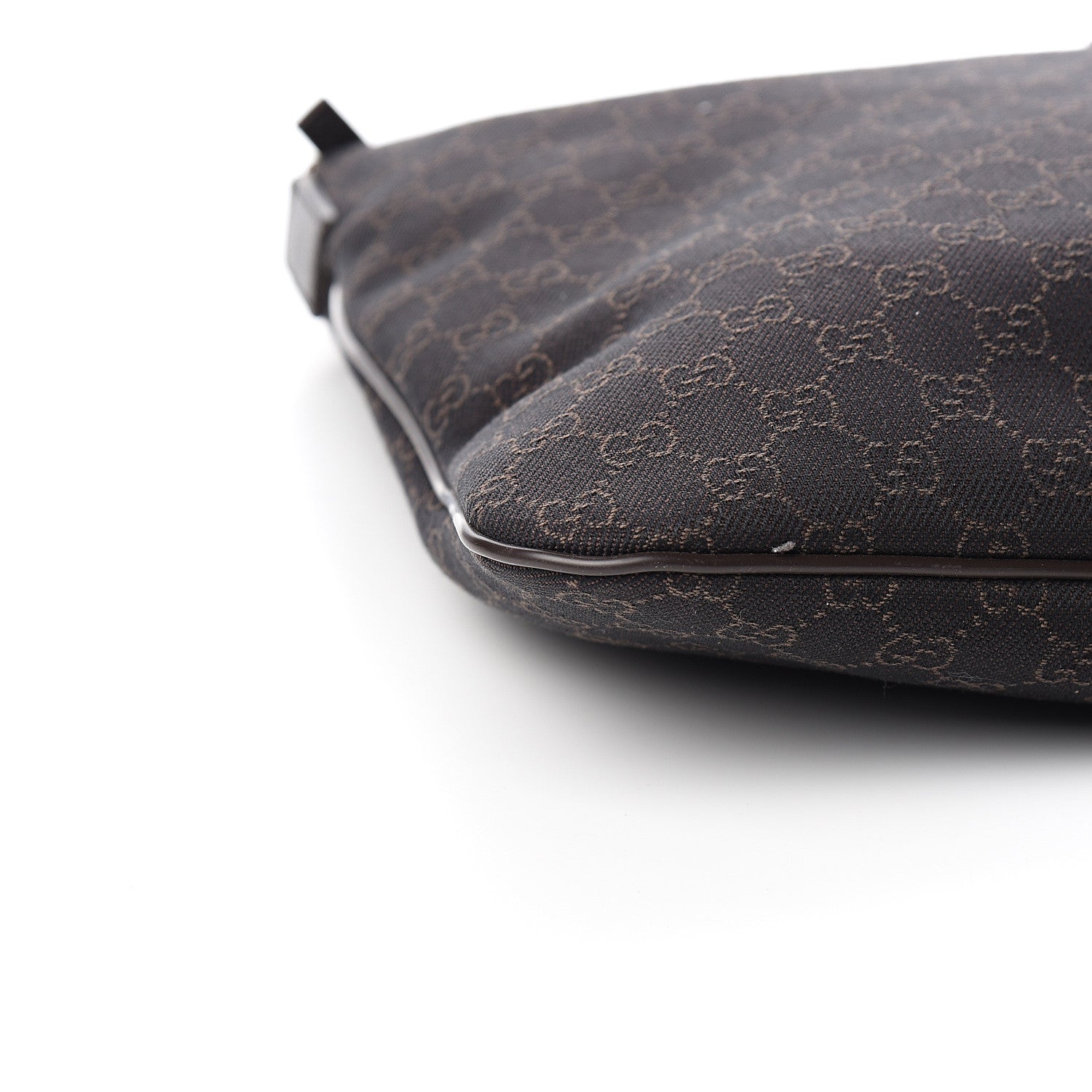 Gucci Denim Monogram Messenger Bag Dark Brown 7 of 9
