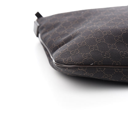 Gucci Denim Monogram Messenger Bag Dark Brown 7 of 9