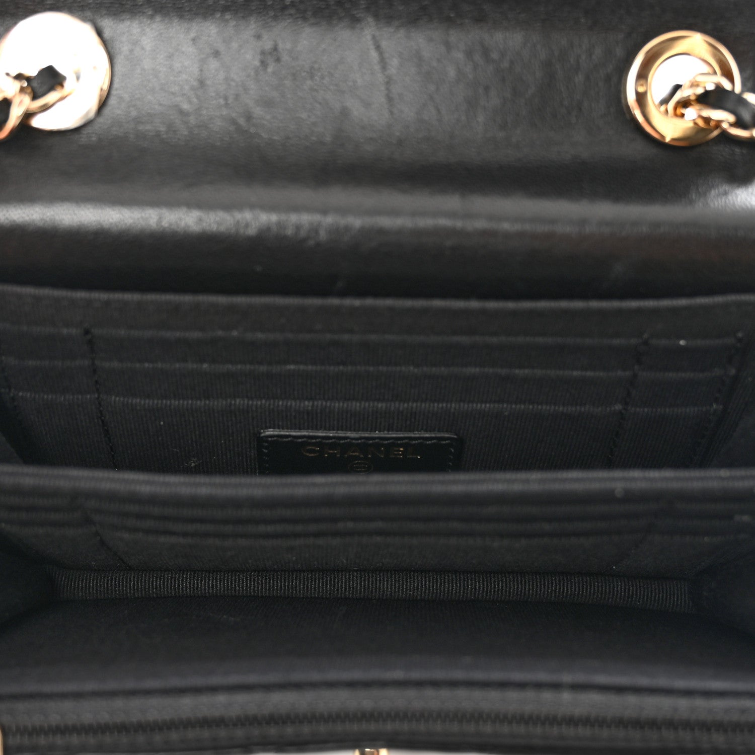 Chanel Lambskin Quilted Mini Trendy CC Wallet On Chain WOC Black 6 of 12