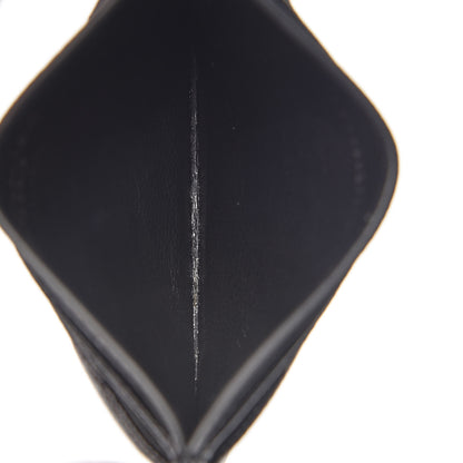 Saint Laurent Grain De Poudre Matelasse Chevron Monogram Credit Card Case Black 5 of 8