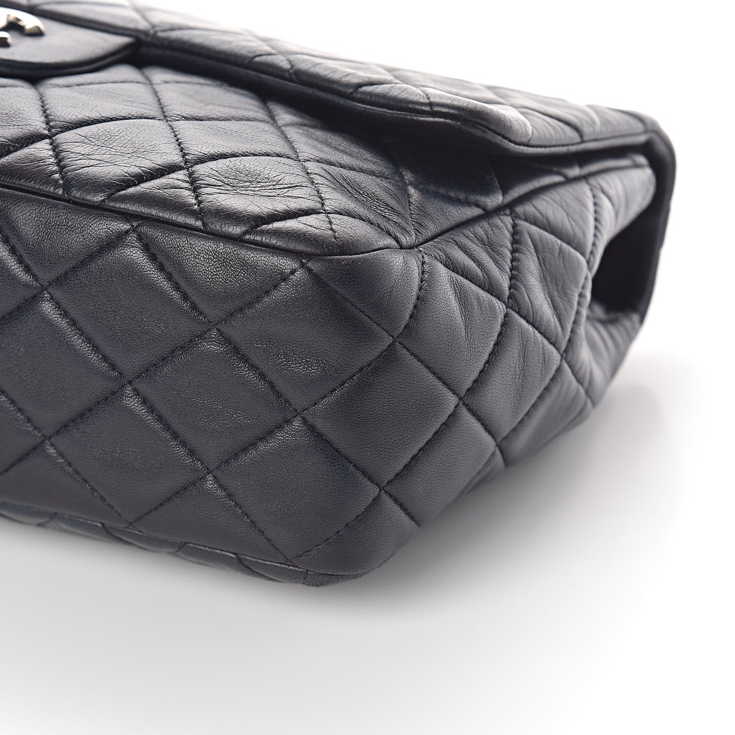 Chanel Lambskin Quilted Jumbo Single Flap Blue 9 of 10