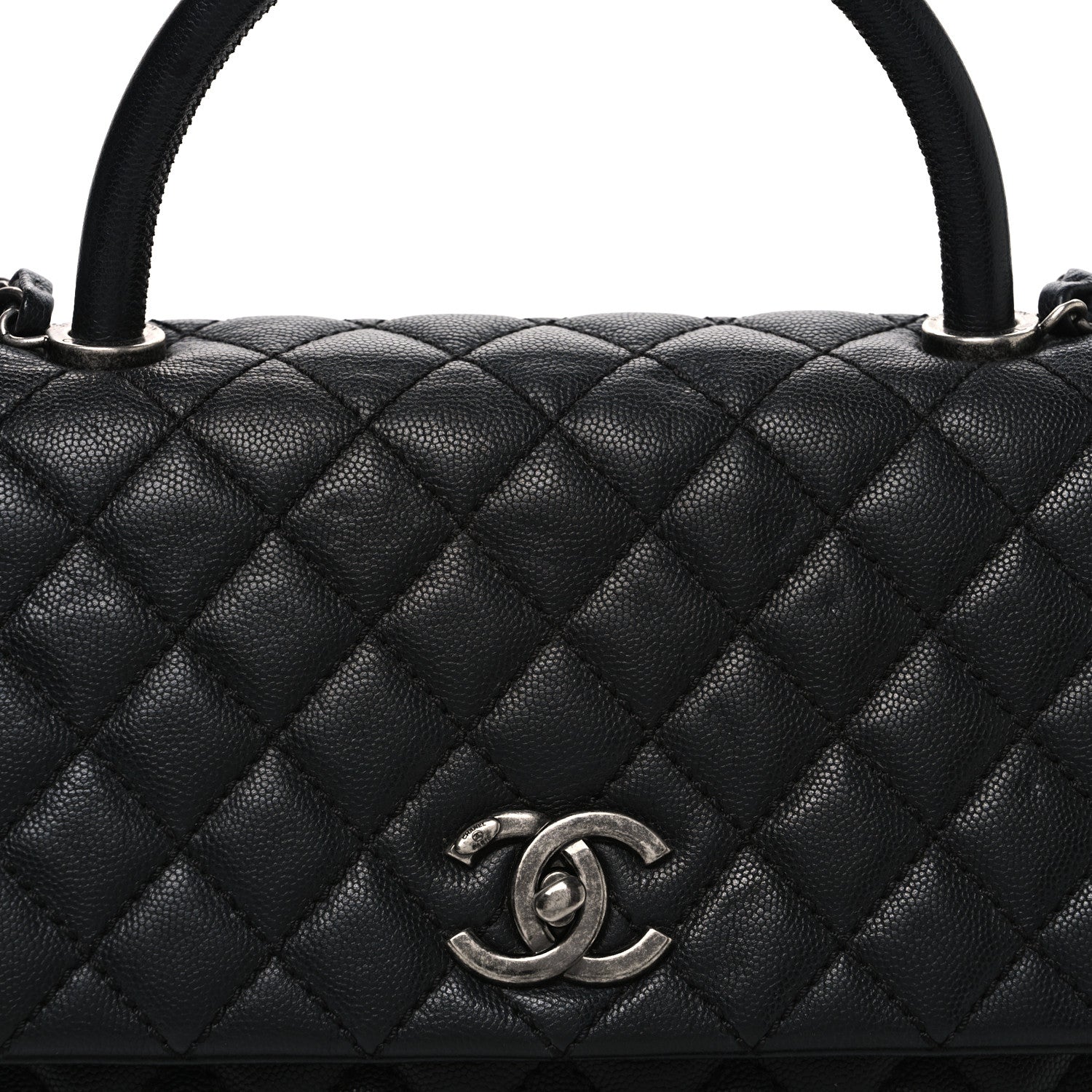 Chanel Caviar Quilted Medium Coco Handle Flap Black 1873845