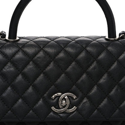Chanel Caviar Quilted Medium Coco Handle Flap Black 8 of 10