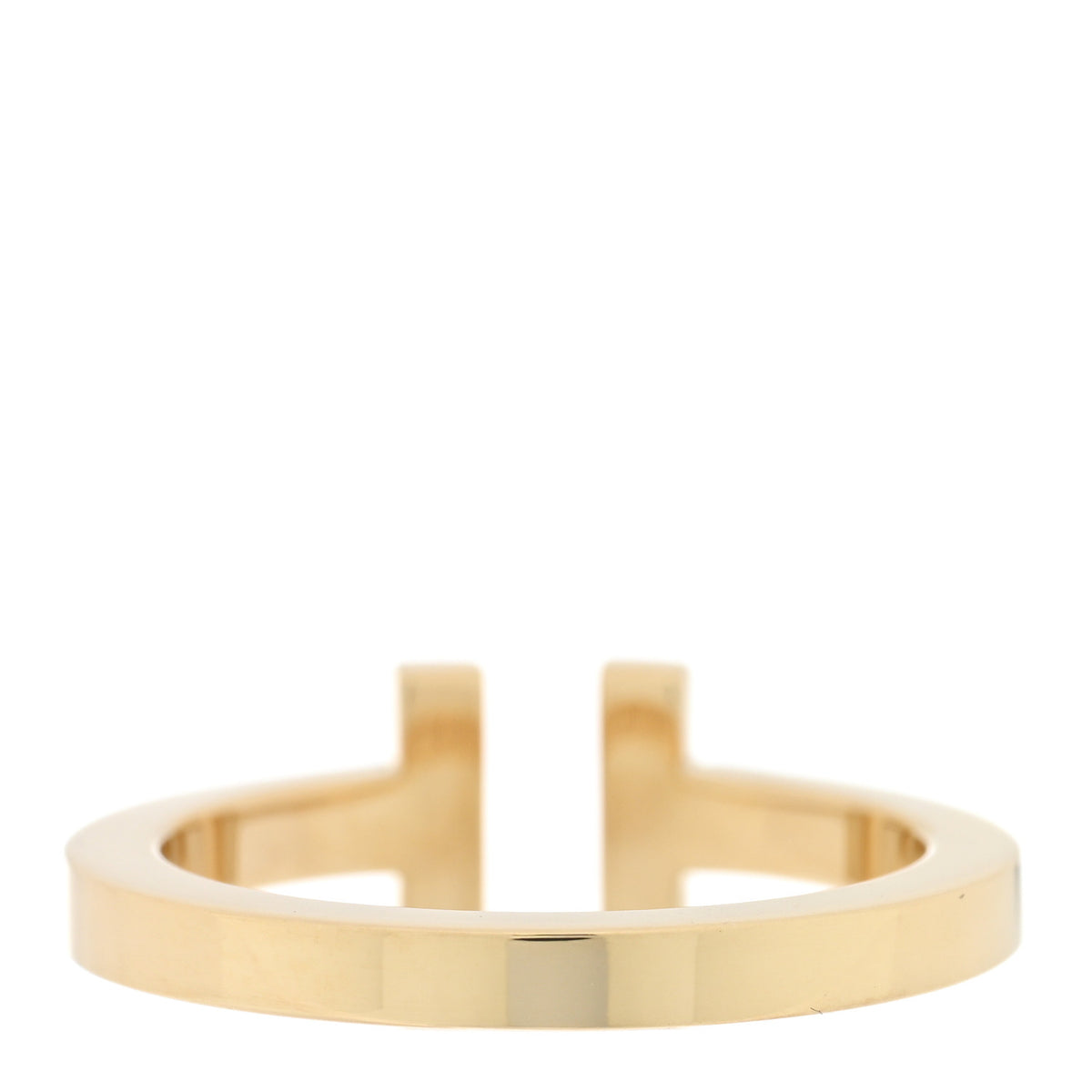 Tiffany 18K Yellow Gold T Square Ring 58 8.5 3 of 5
