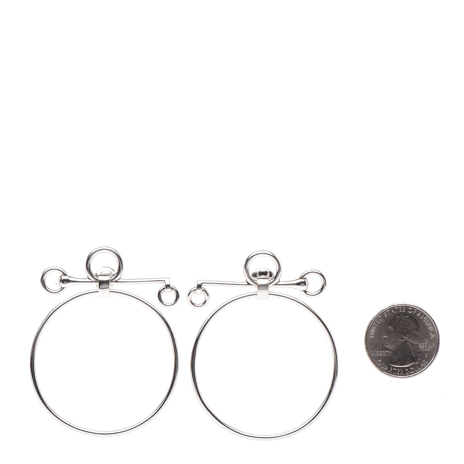 Hermes Sterling Silver Mors De Bride Earrings 2 of 6