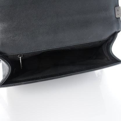 Chanel Calfskin Embossed New Medium Cordoba Boy Flap Black 6 of 13