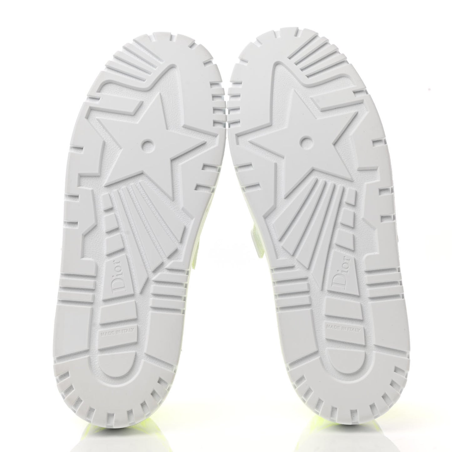 Reflective Fabric Shaded Dior-ID Platform Sneakers 39 Yellow Fluo