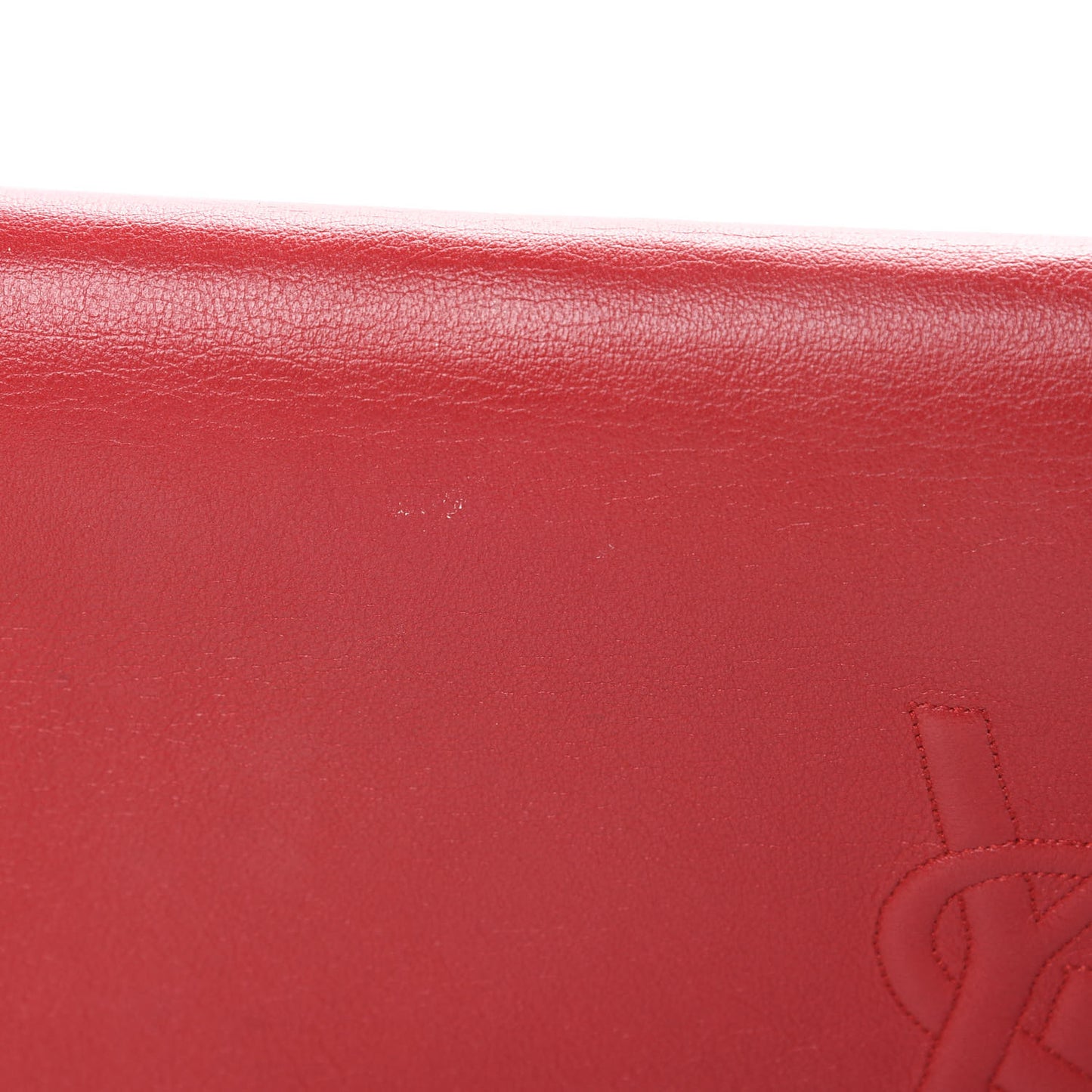 Calfskin Monogram Large Belle De Jour Clutch Red