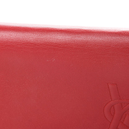 Saint Laurent Calfskin Monogram Large Belle De Jour Clutch Red 11 of 11