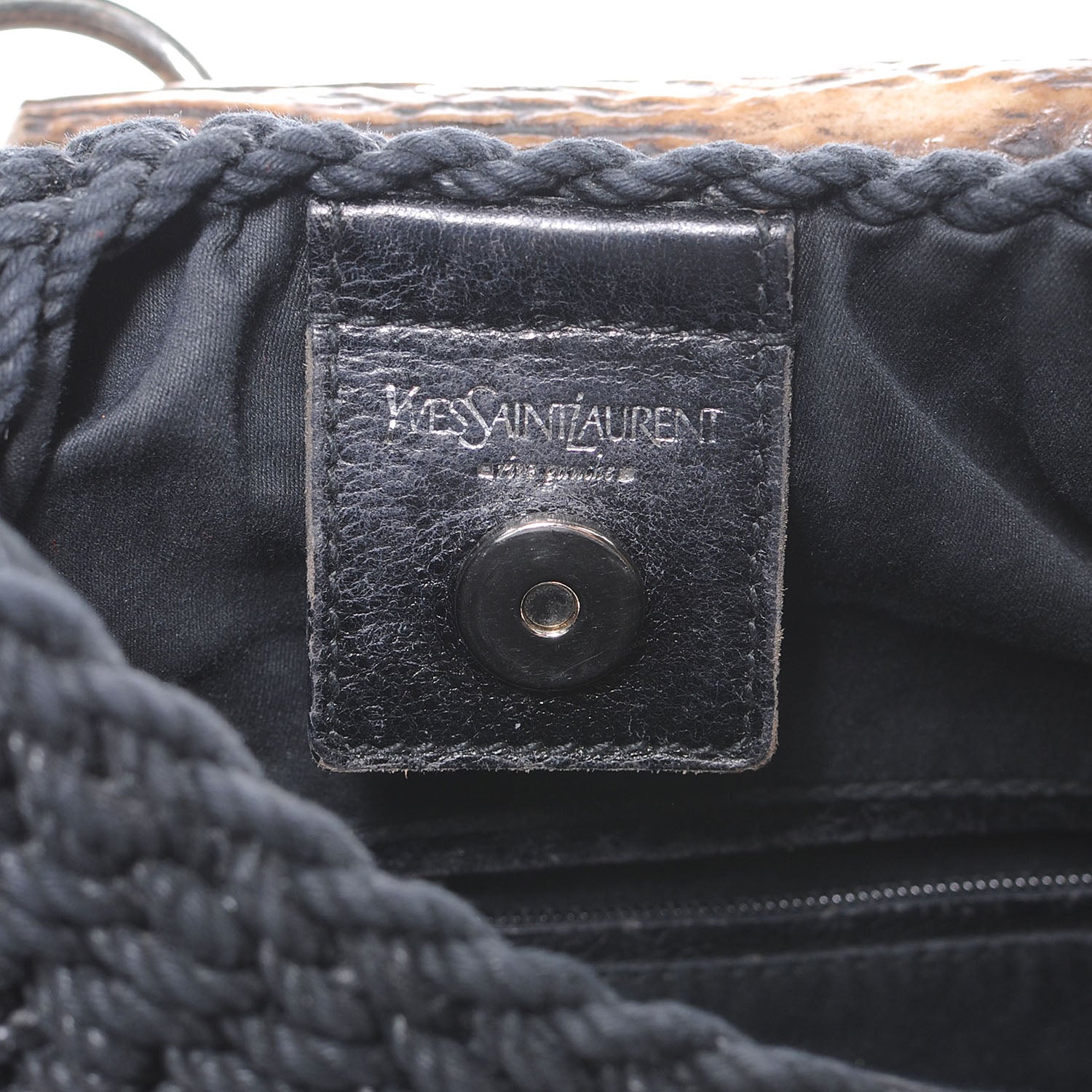 Saint Laurent Woven Straw Mombasa Black 6 of 8