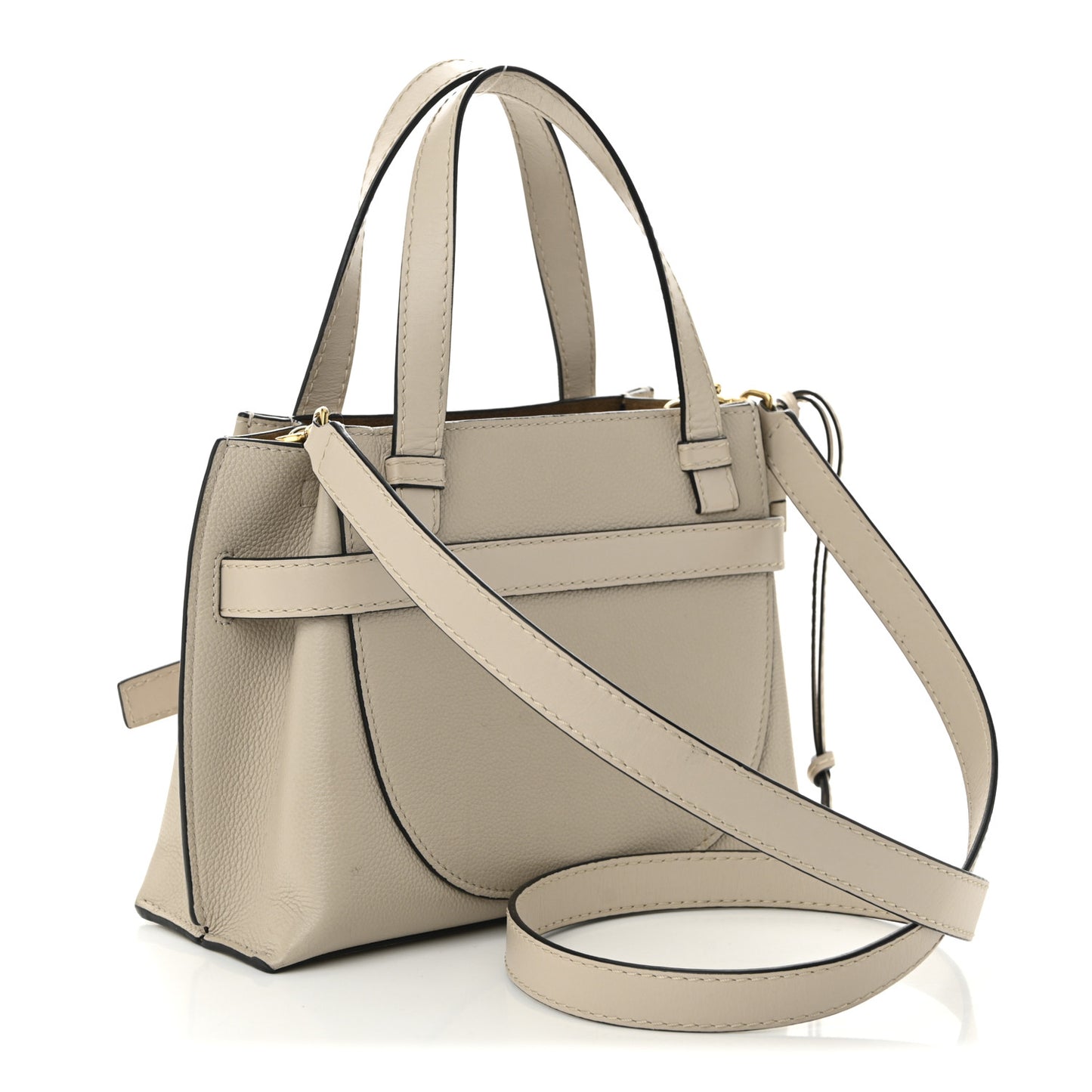 Calfskin Mini Gate Tote Beige