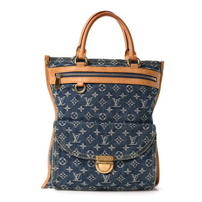 Louis Vuitton Monogram Denim Sac Plat Blue 1 of 10