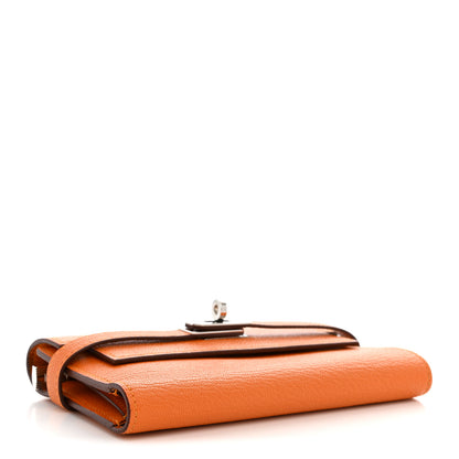 Hermes Chevre Mysore Medium Kelly Wallet Orange 4 of 8
