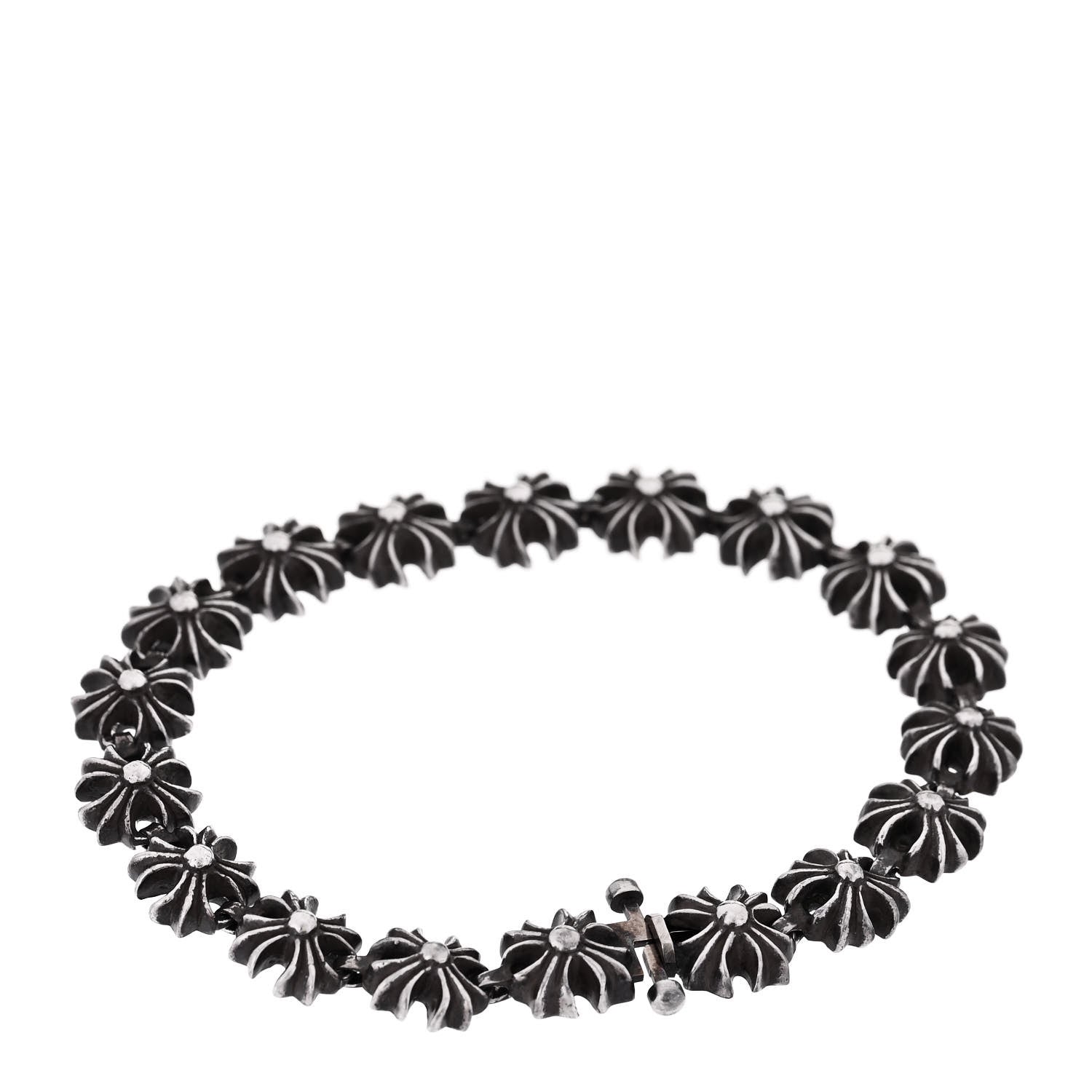 Chrome Hearts Sterling Silver Tiny E CH Plus Bracelet 2 of 4