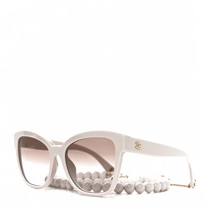 Chanel Acetate Chain Square Sunglasses 5487-A Beige 1 of 7