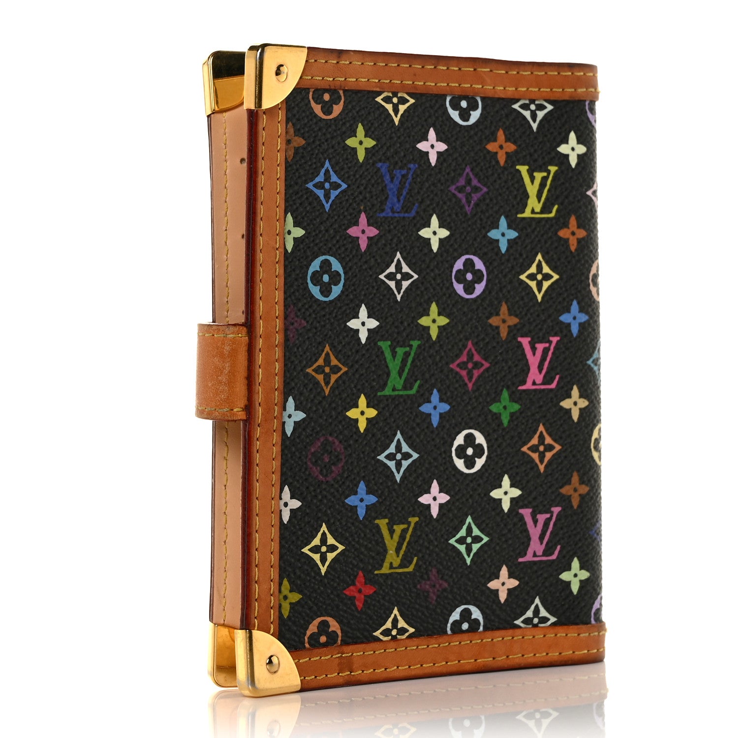 Louis Vuitton Monogram Multicolor Small Ring Agenda Cover Black 3 of 10