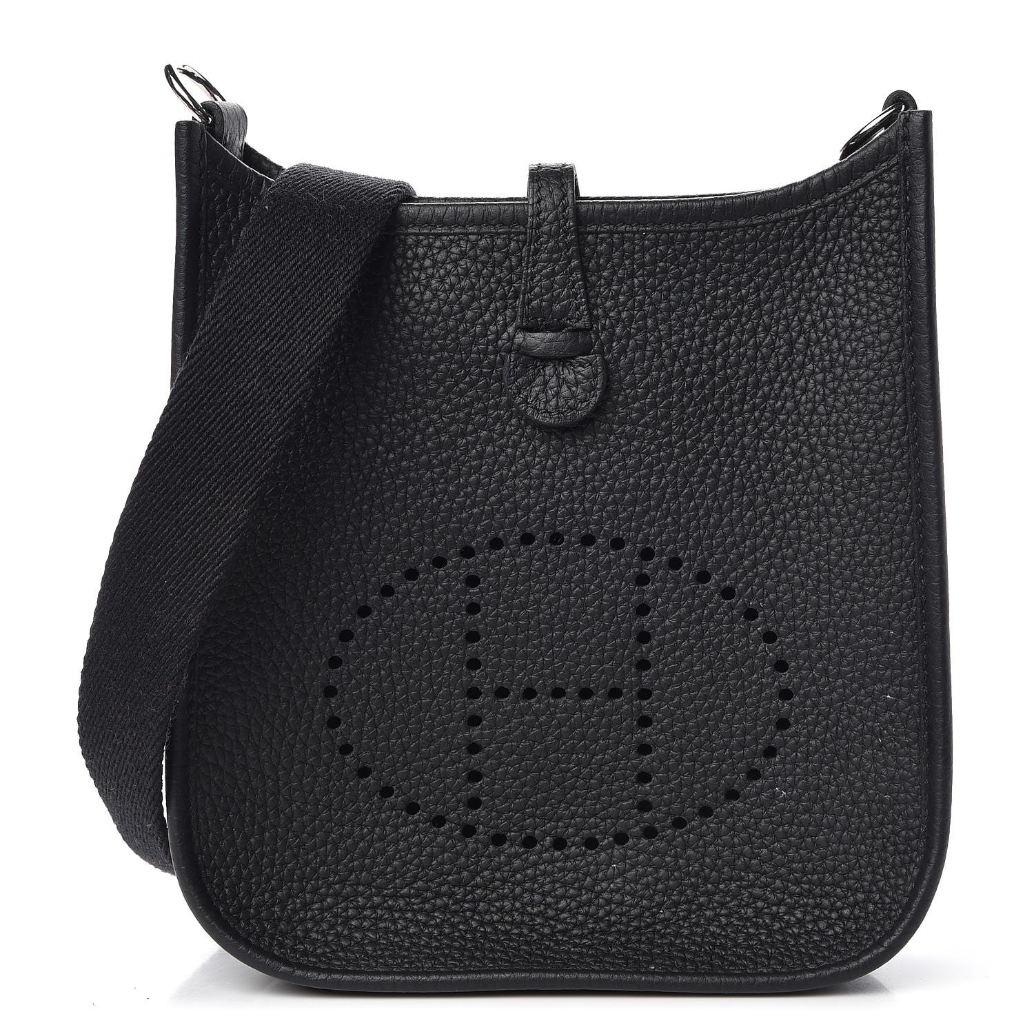 Hermes Taurillon Clemence Evelyne TPM Black 1 of 9