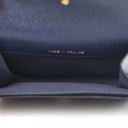 Chanel Caviar Quilted Flap Card Holder Wallet Navy 5 of 12